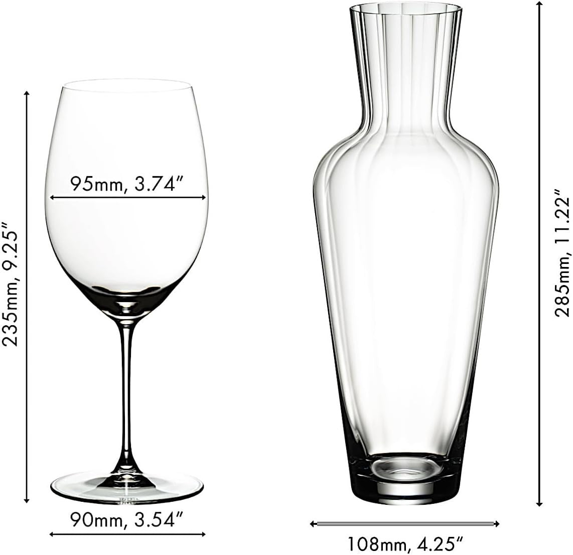 Premium Crystal Wine Decanter & 4 Glass Set – Scratch-Resistant Elegant Gift