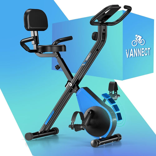 Foldable Exercise Bike 16-Level Magnetic Resistance Quiet Adjustable Fitness