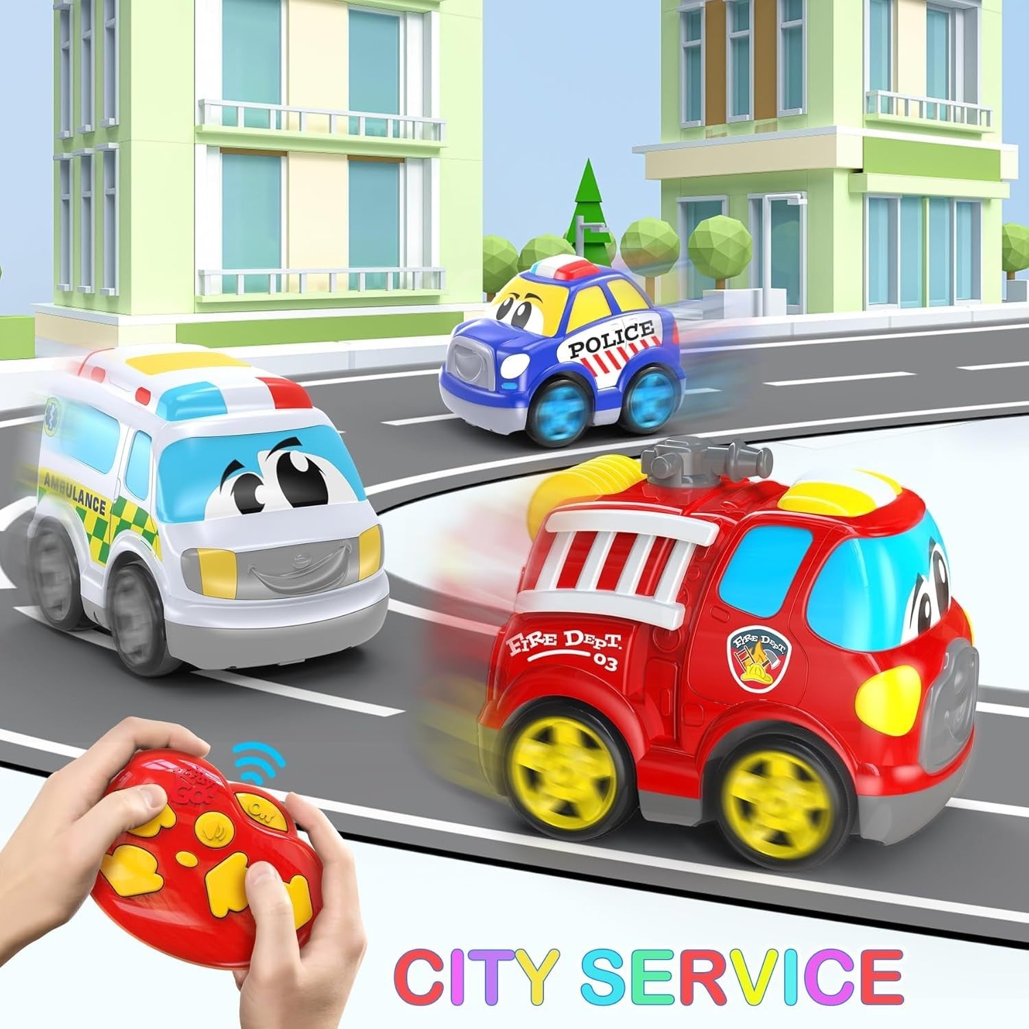 Ambulance Toy Car for 2-3 Year Old Boys – Remote, Lights & Music