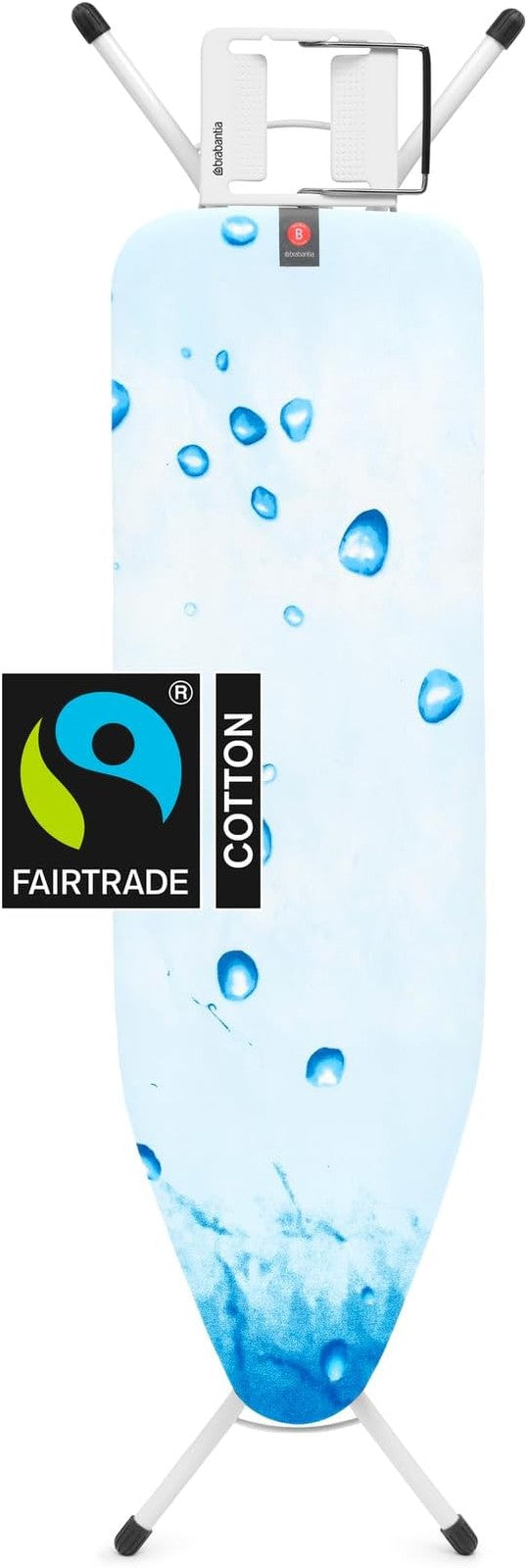 Full Size Ironing Board 124x38cm Adjustable Height Steam Rest Foldable