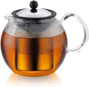 Tea Press Teapot 1.5L Glass Tea Maker French Press Loose Leaf Infuser