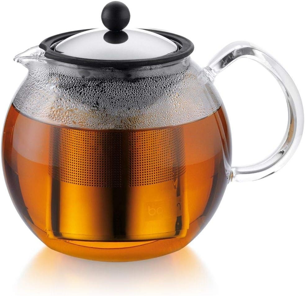 Tea Press Teapot 1.5L Glass Tea Maker French Press Loose Leaf Infuser