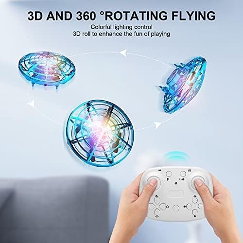 Kriogor UFO Mini Drone for Kids Hand & Remote Control 2 Modes RC Flying Toy