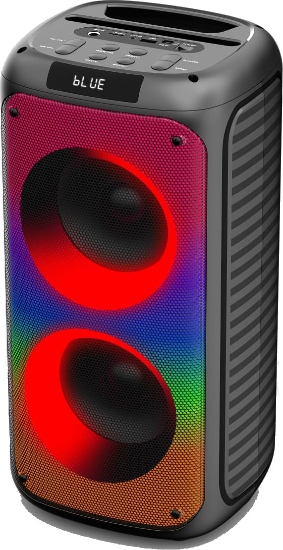 100W Bluetooth Karaoke Machine with 2 Wireless Mics LED