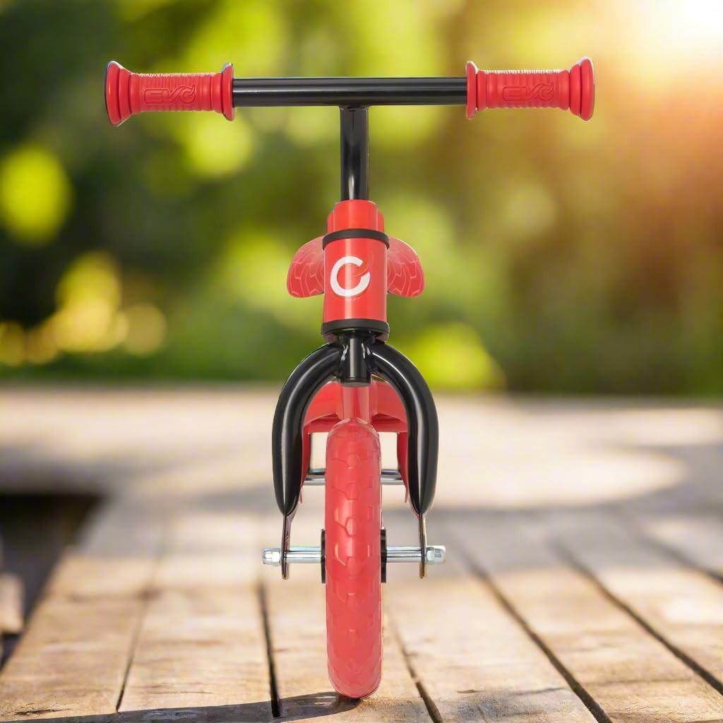 Kids Balance Bike Adjustable Seat Handlebar Training Bike Red Age 2+