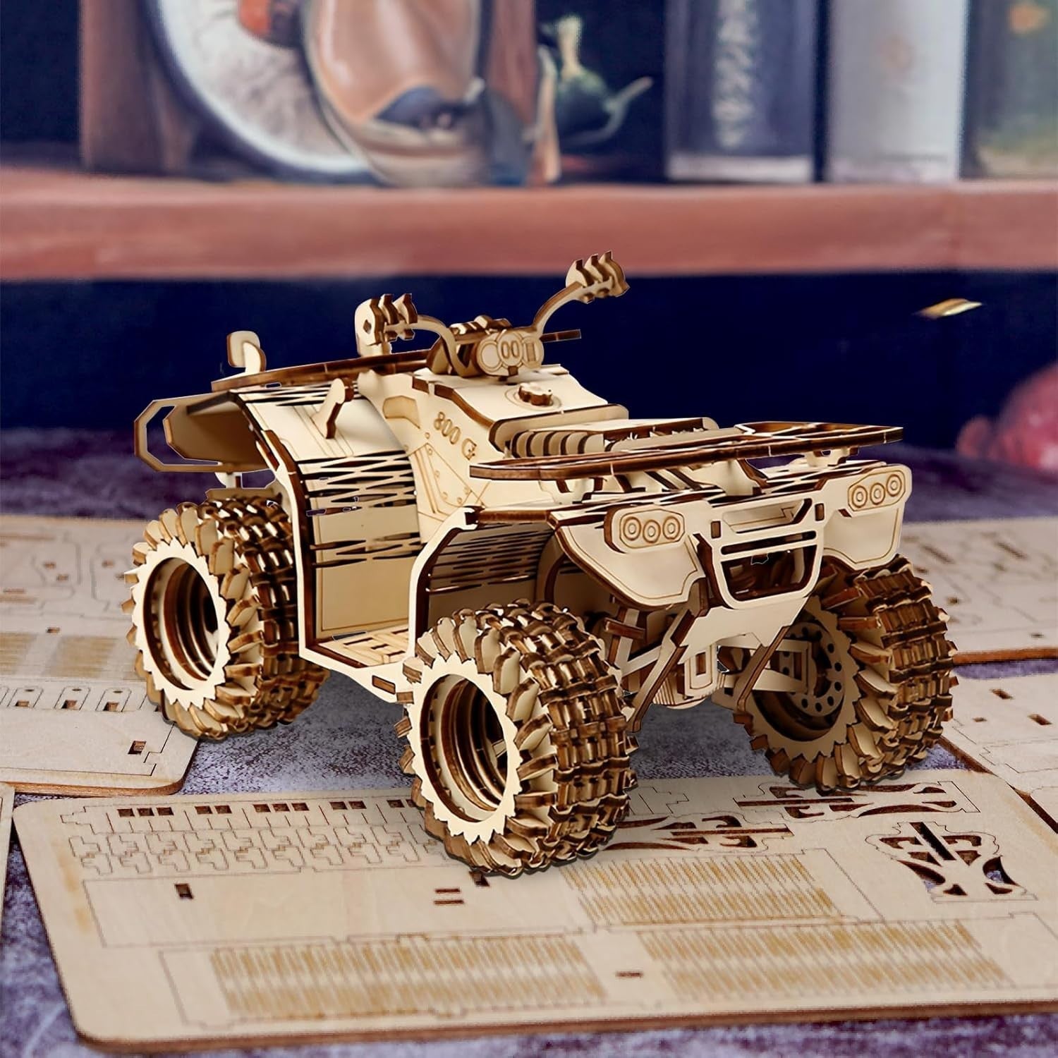 3D Wooden Beach Buggy Puzzle Model Kit – DIY Craft, Home Decor Gift