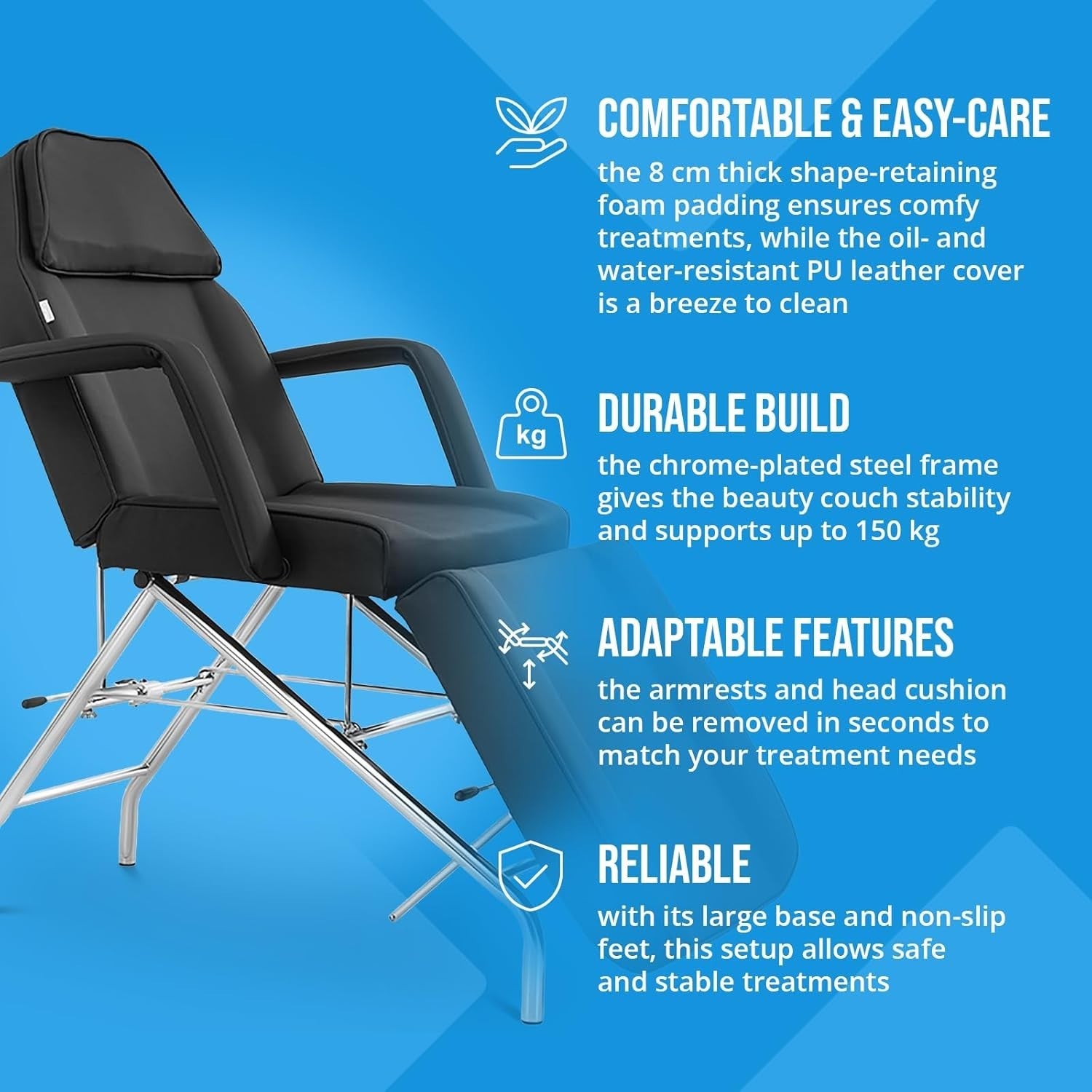 Luxury Adjustable Beauty & Massage Bed Tattoo Therapy Table Foldable Design