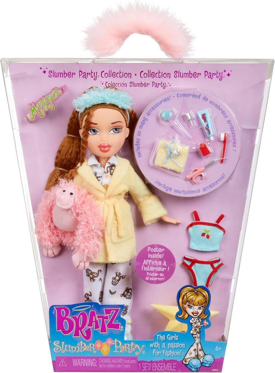 Red Hair Slumber Party Fashion Doll Pyjamas Plush Sleepover Set