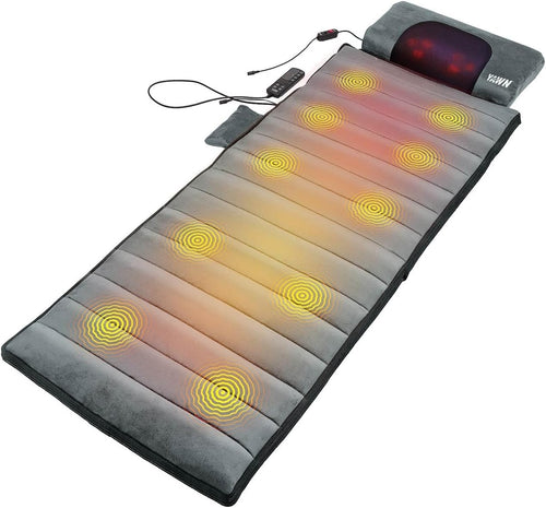 3-in-1 Electric Massage Mattress Heat Pad with Shiatsu & Vibration Therapy