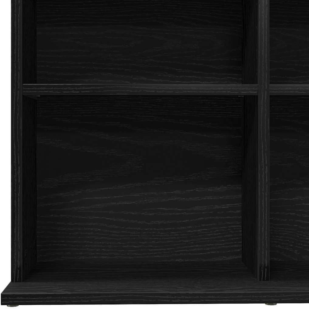 Black Oak CD DVD Storage Cabinet Media Shelf Bookcase Organizer 100cm