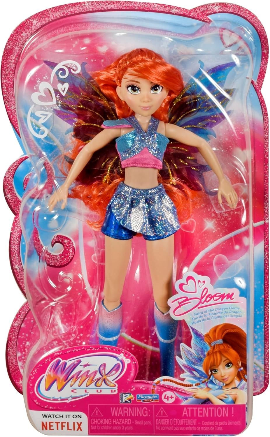Fairy Fashion Doll with Wings Glitter Outfit Red Hair 10.5 Inch