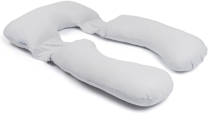 Pregnancy Pillow XXL Full Body Maternity Nursing Organic Cotton Grey
