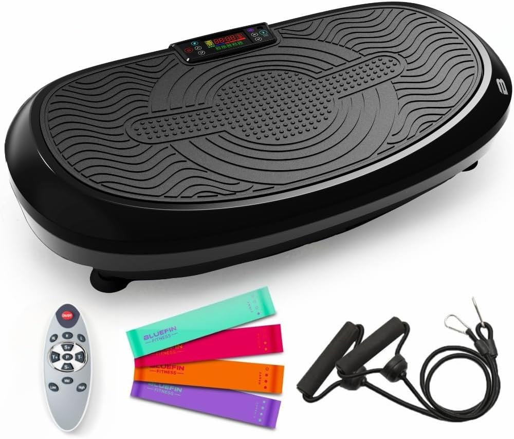 Black 3D Vibration Plate Exercise Machine Dual Motor 180 Levels