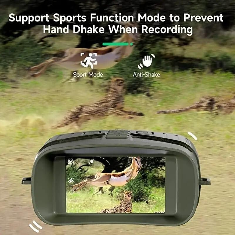 4K Night Vision Binoculars 3" Screen w/ 32GB Card HD Infrared Zoom Goggles