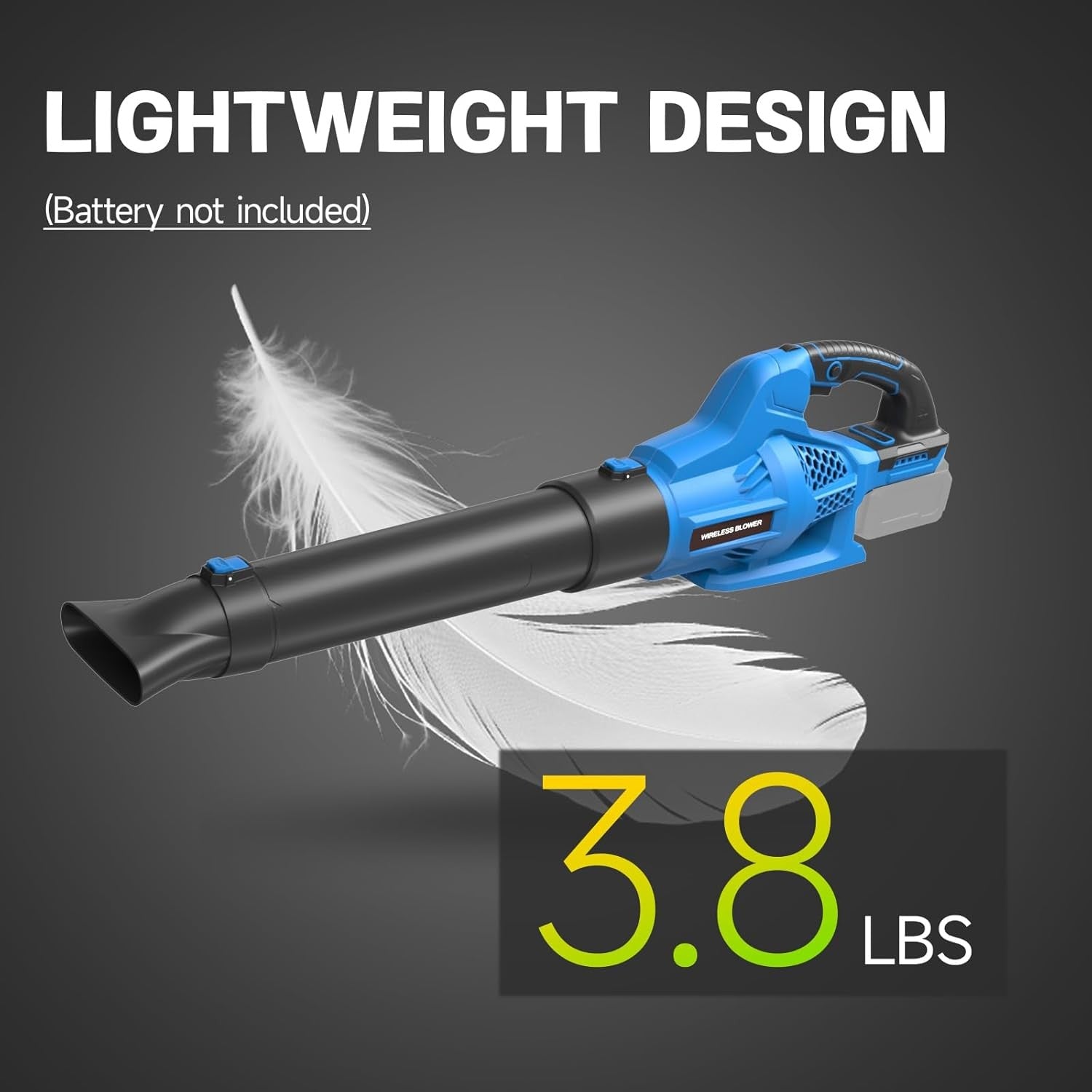 Cordless Leaf Blower 18V 500CFM 150MPH Handheld Garden Patio Car Air Blower