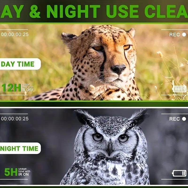 5X Zoom 1080P HD Night Vision Binoculars + 32GB TF Card for Camping Hiking