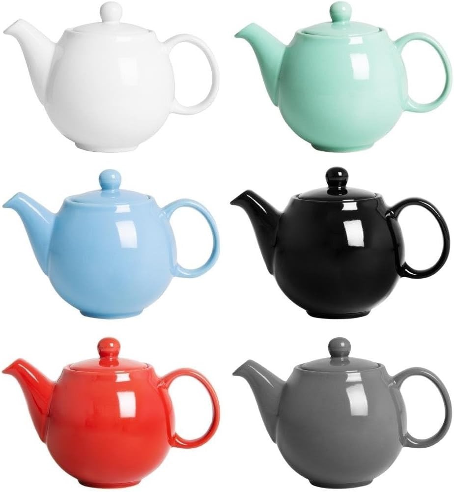 450ml Stoneware Teapot Blue Smooth Pour Tea Pot Table Service Set