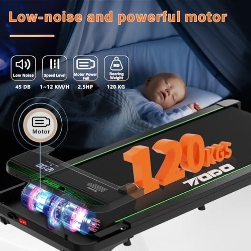 3-in-1 Incline Walking Pad Foldable Treadmill Home Office App LED