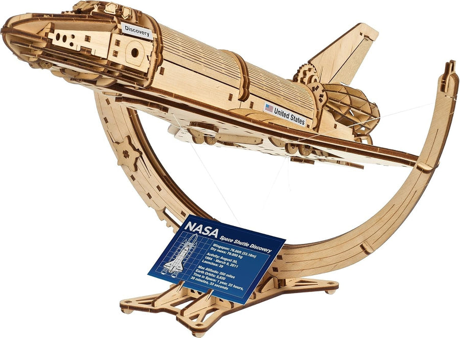 3D NASA Space Shuttle Puzzle with Hubble Telescope & Tensegrity Stand – Fun Buil