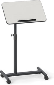 Adjustable Overbed Table Laptop Desk C Shaped Rolling Bedside Stand Grey