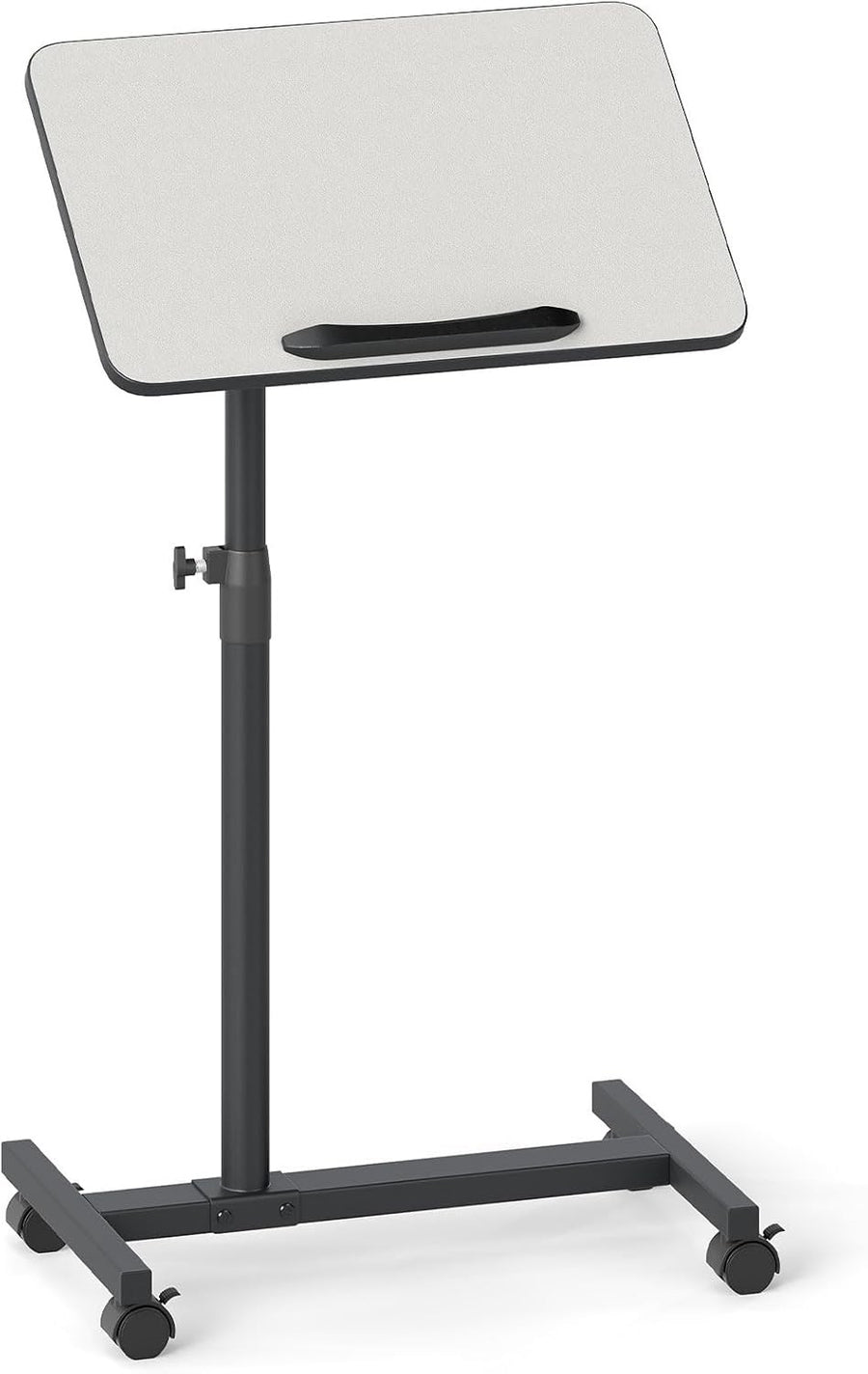 Adjustable Overbed Table Laptop Desk C Shaped Rolling Bedside Stand Grey