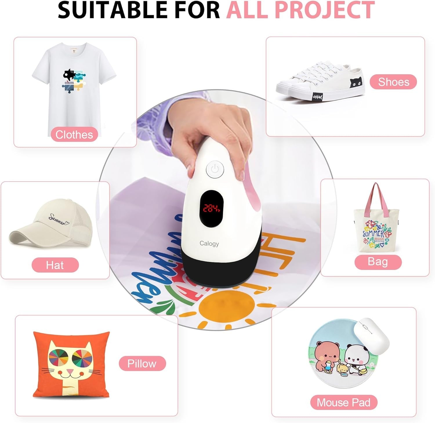 Mini Heat Press Machine Heat Transfer Tool for T Shirts Hats Crafts