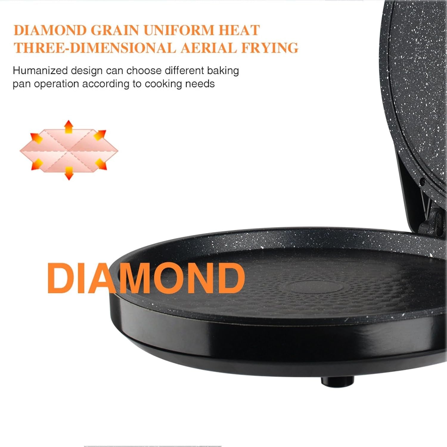 Electric Pizza & Calzone Maker 1800W | Double-Sided Non-Stick Pan, Easy Clean, F