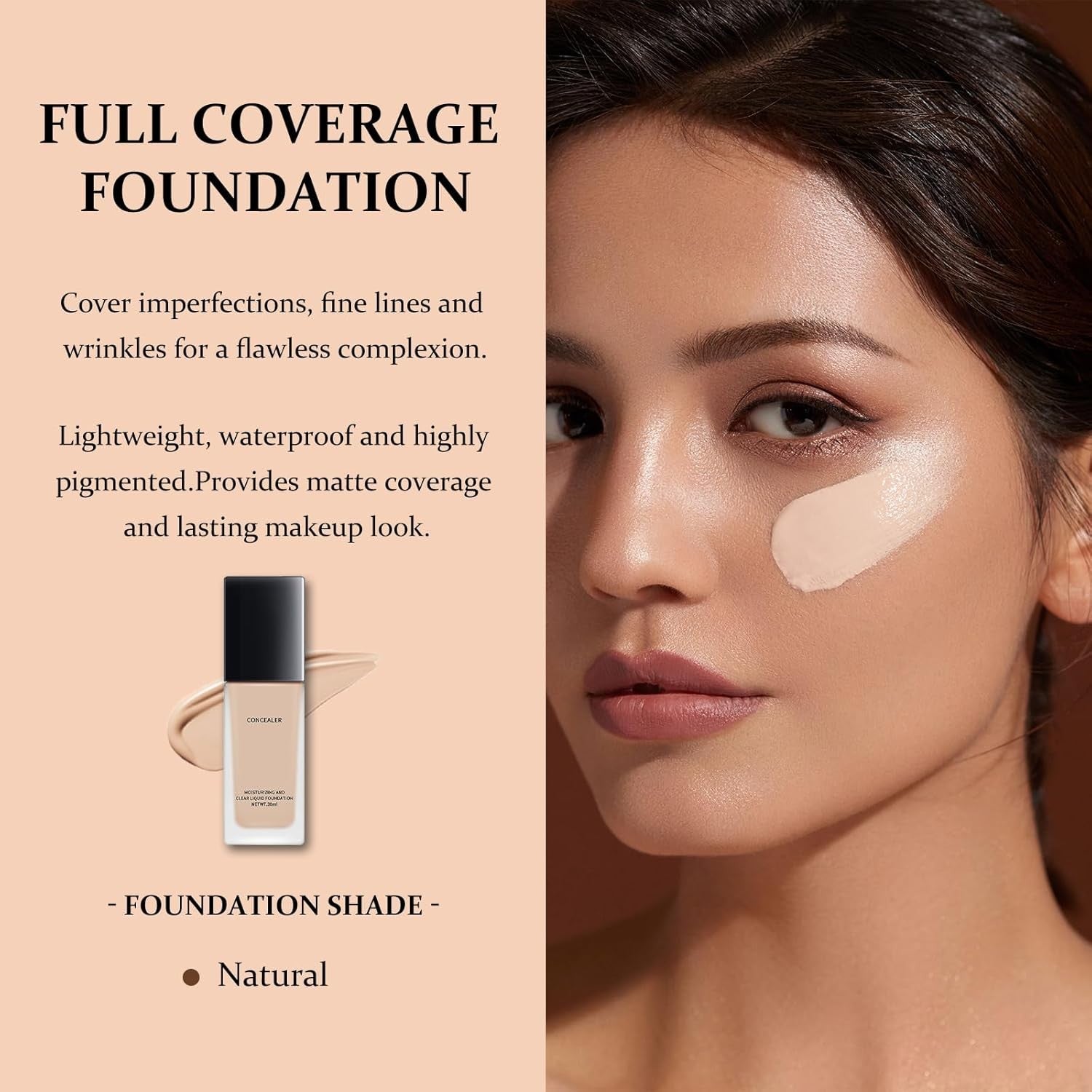 Full Coverage Foundation Makeup Set 7PC All In One Kit Primer Powder