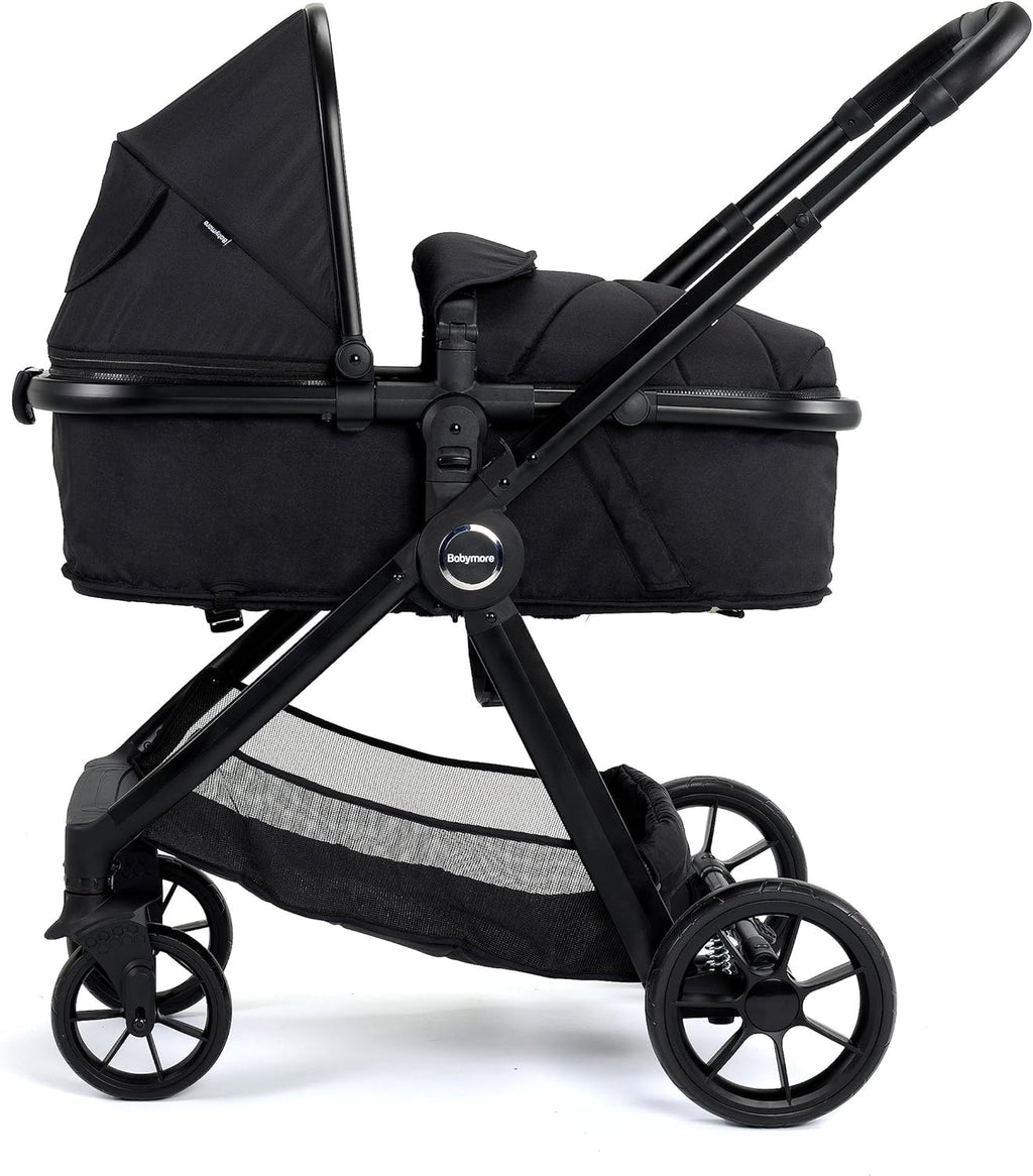 Black 3 in 1 Baby Travel System Pram Pushchair i-Size Car Seat