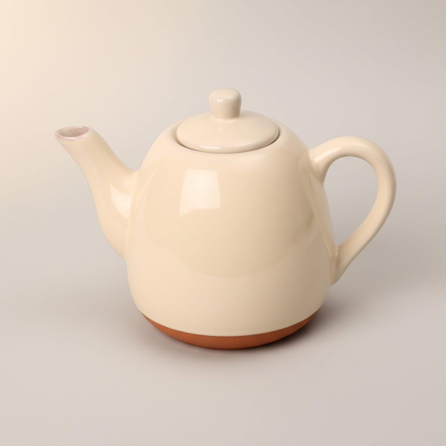 Terracotta Teapot 800ml Stone Glazed Rustic Tea Pot Grey Handmade