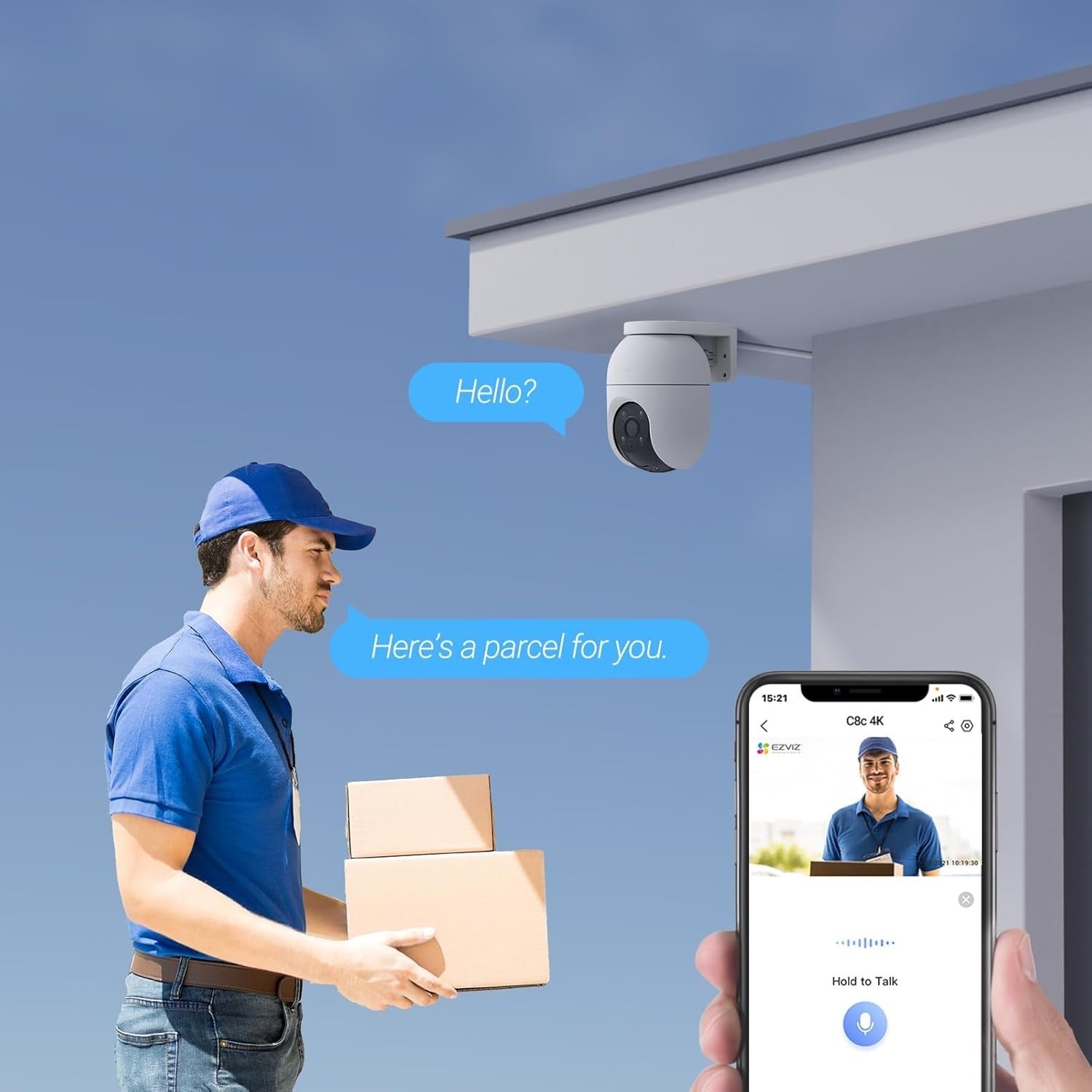 4K PTZ Security Camera Outdoor 360° Auto Tracking Color Night Vision