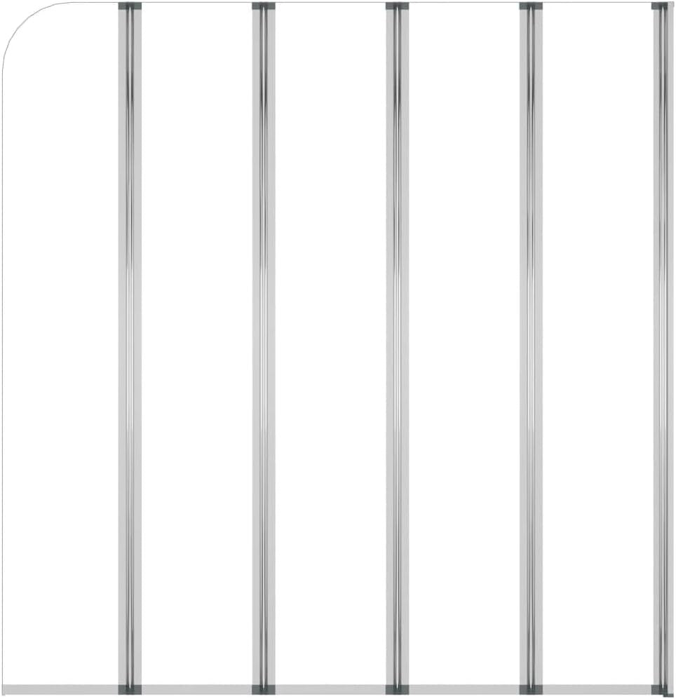 Folding Bath Shower Screen 120x140cm Tempered Glass Panels Modern Enclosure