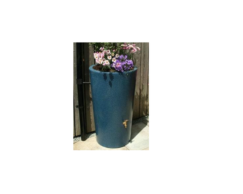180L Decorative Garden Water Butt Planter with Tap & Diverter – Blue Stone