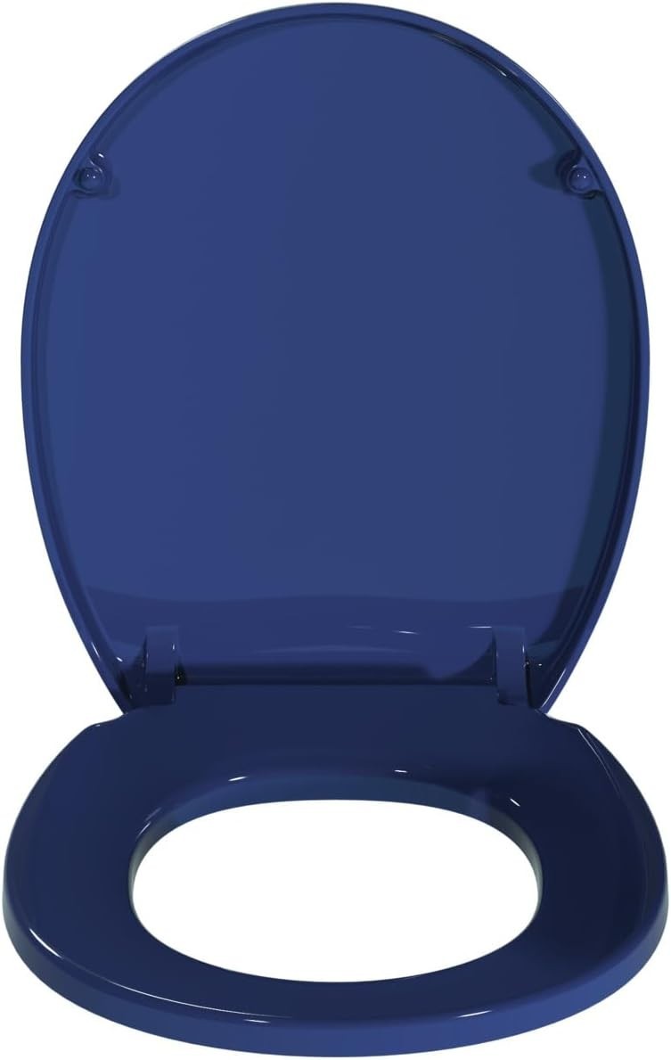 Contour 21+ Toilet Seat Blue Sandwich Soft Close Durable WC Lid