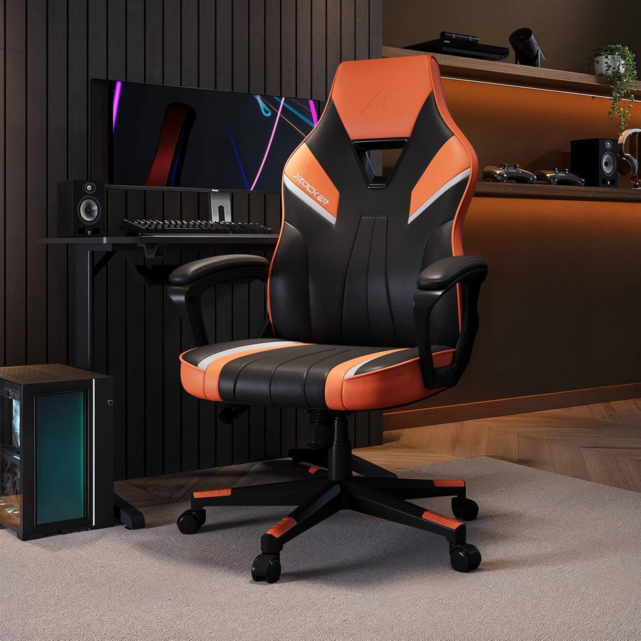 Ergonomic Gaming Chair High Back Extra Wide Seat Orange