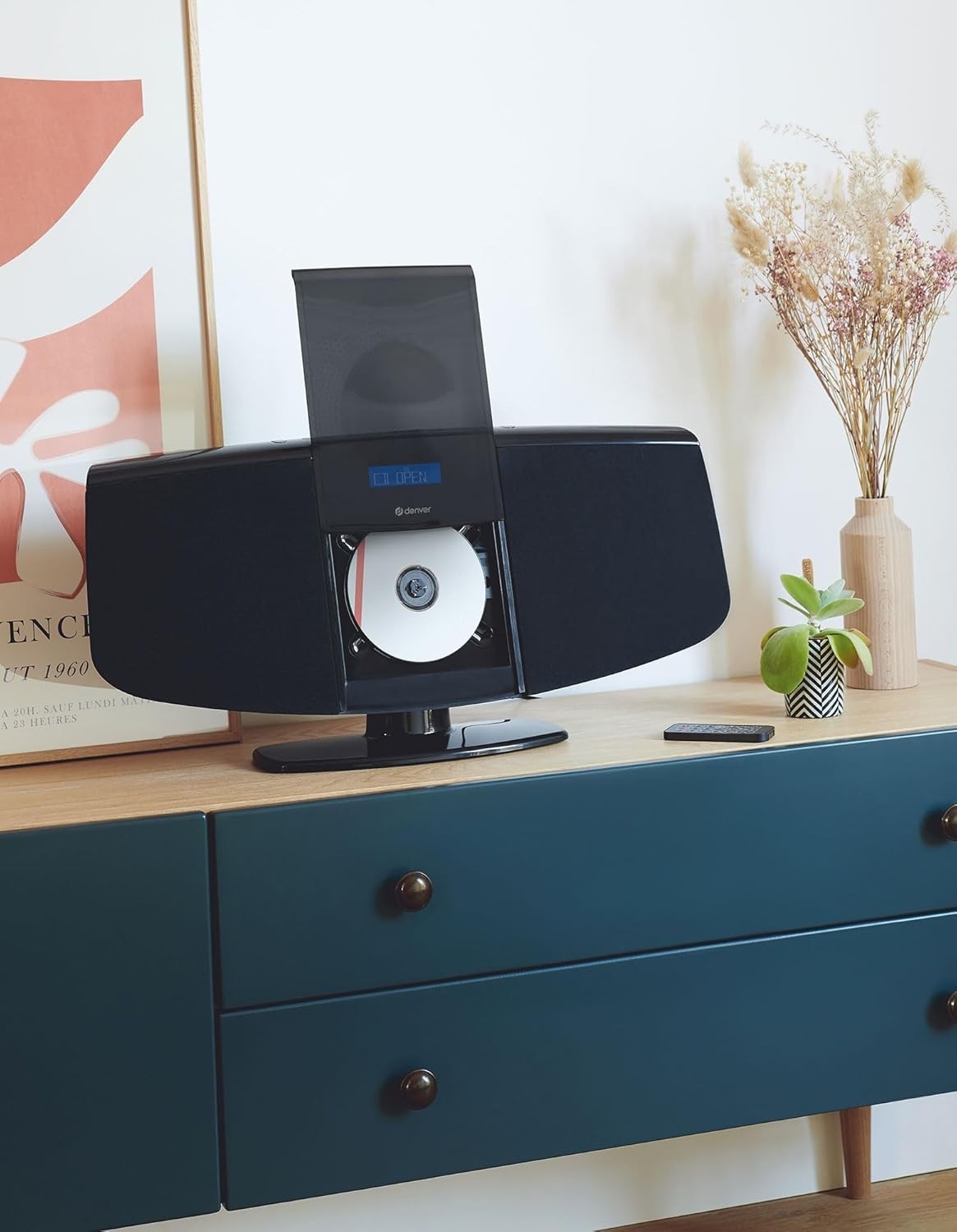 Wall Mountable Bluetooth DAB+ CD Player HiFi System with Remote & USB AUX