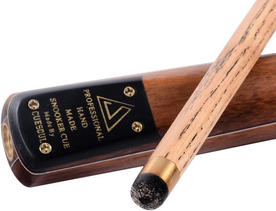 57in 3/4 Jointed Snooker Cue Rosewood Splice 9.5mm Tip Extensions