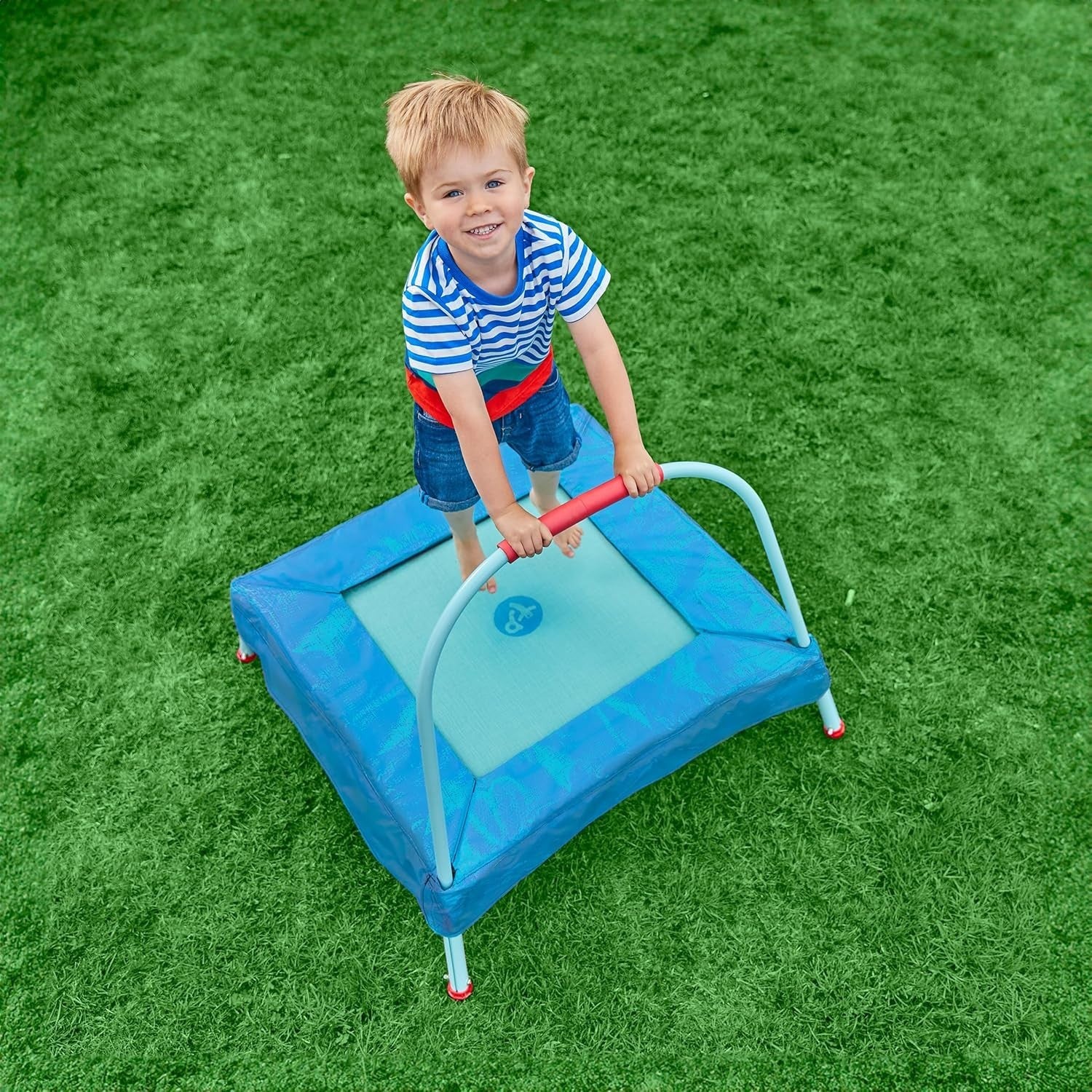 Toddler Mini Trampoline with Handle Indoor Outdoor First Bounce 12m+