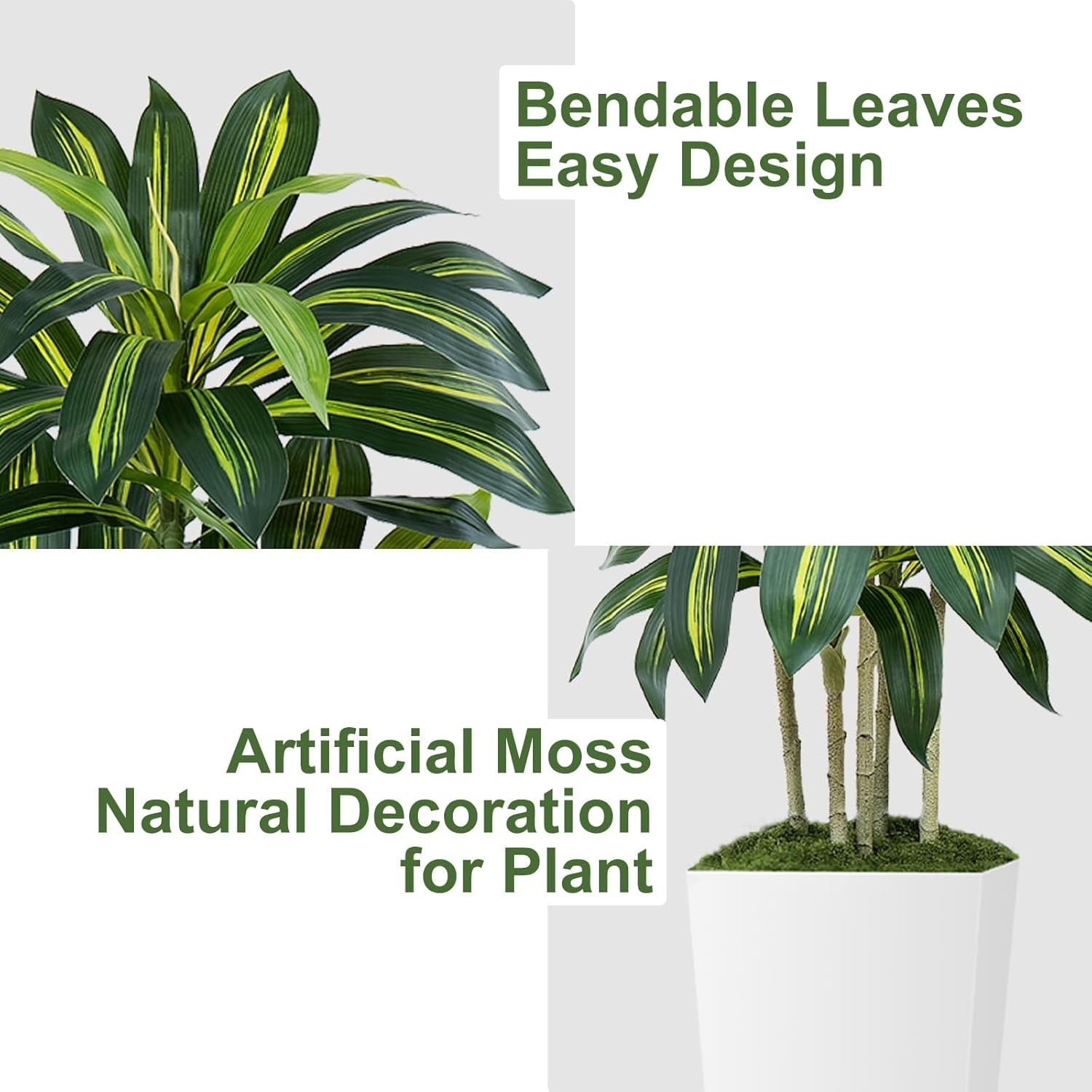 180cm Artificial Dracaena Tree Faux Tropical Indoor Home Office Decor Plant
