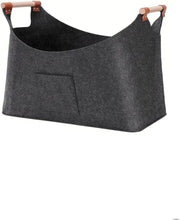 Large Felt Firewood Basket with Handles – Foldable, Durable Log Carrier