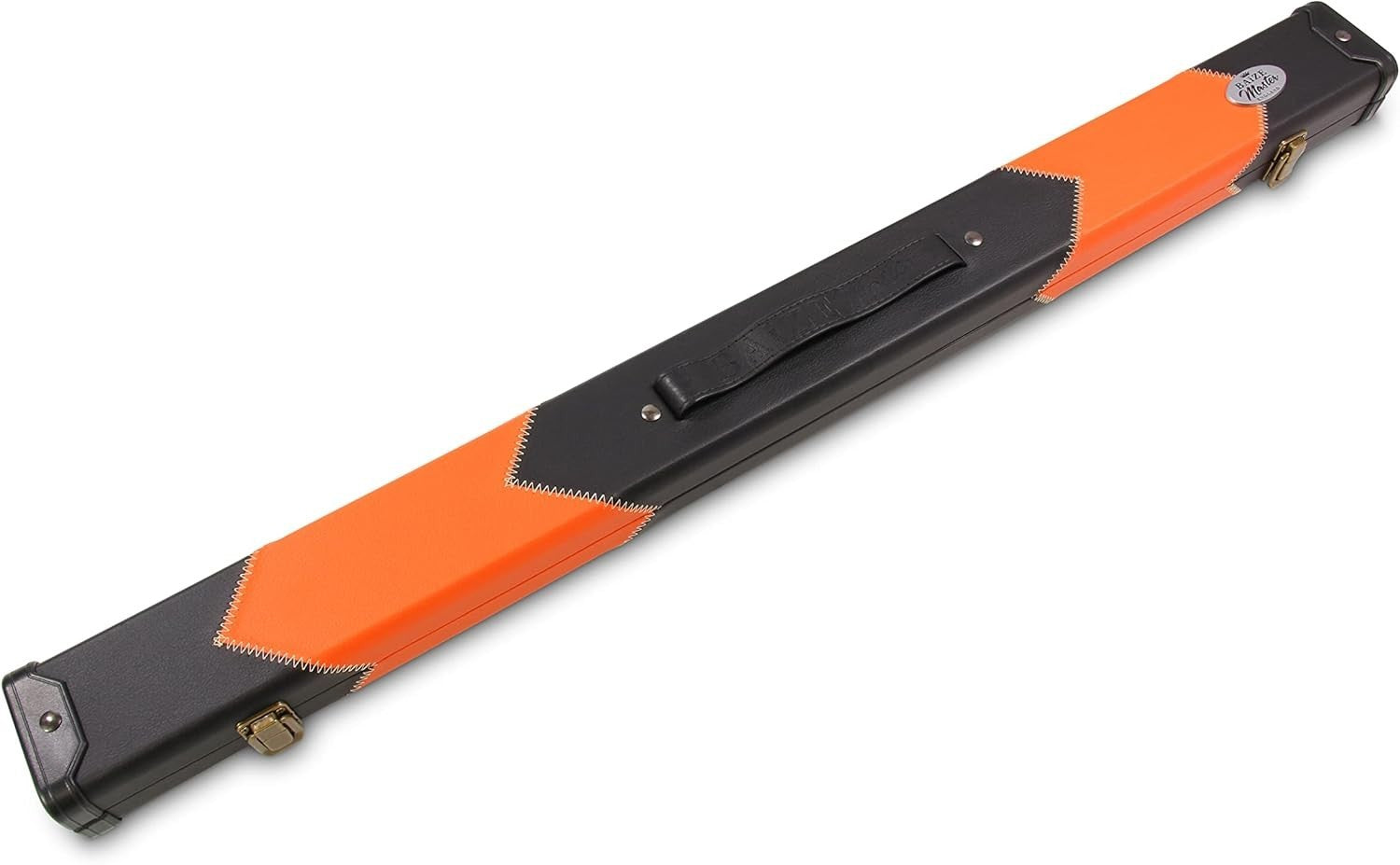 Orange Hard Cue Case Snooker Pool 2 Piece Centre Joint Deluxe