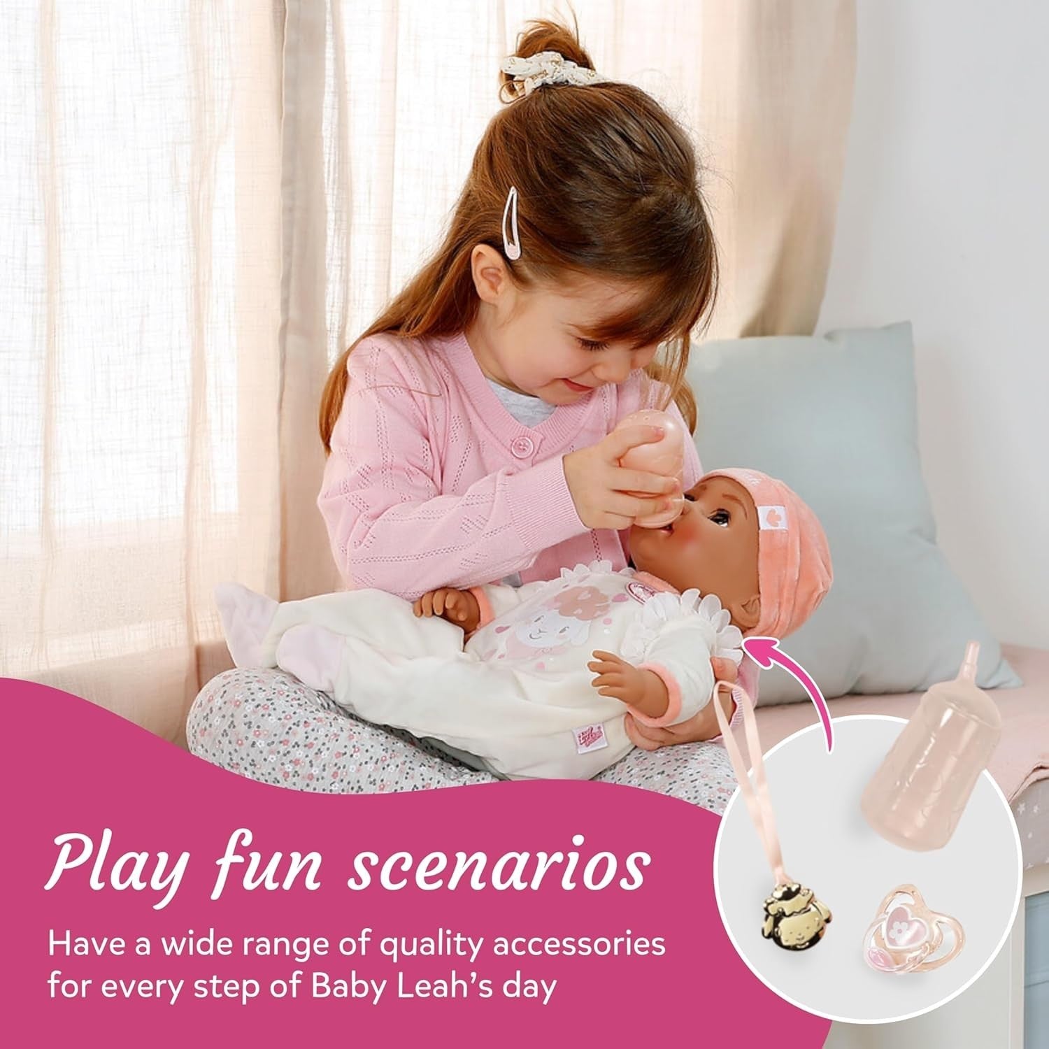 Interactive Baby Doll 43cm Soft Body Realistic Sounds Feeding Sleep Play
