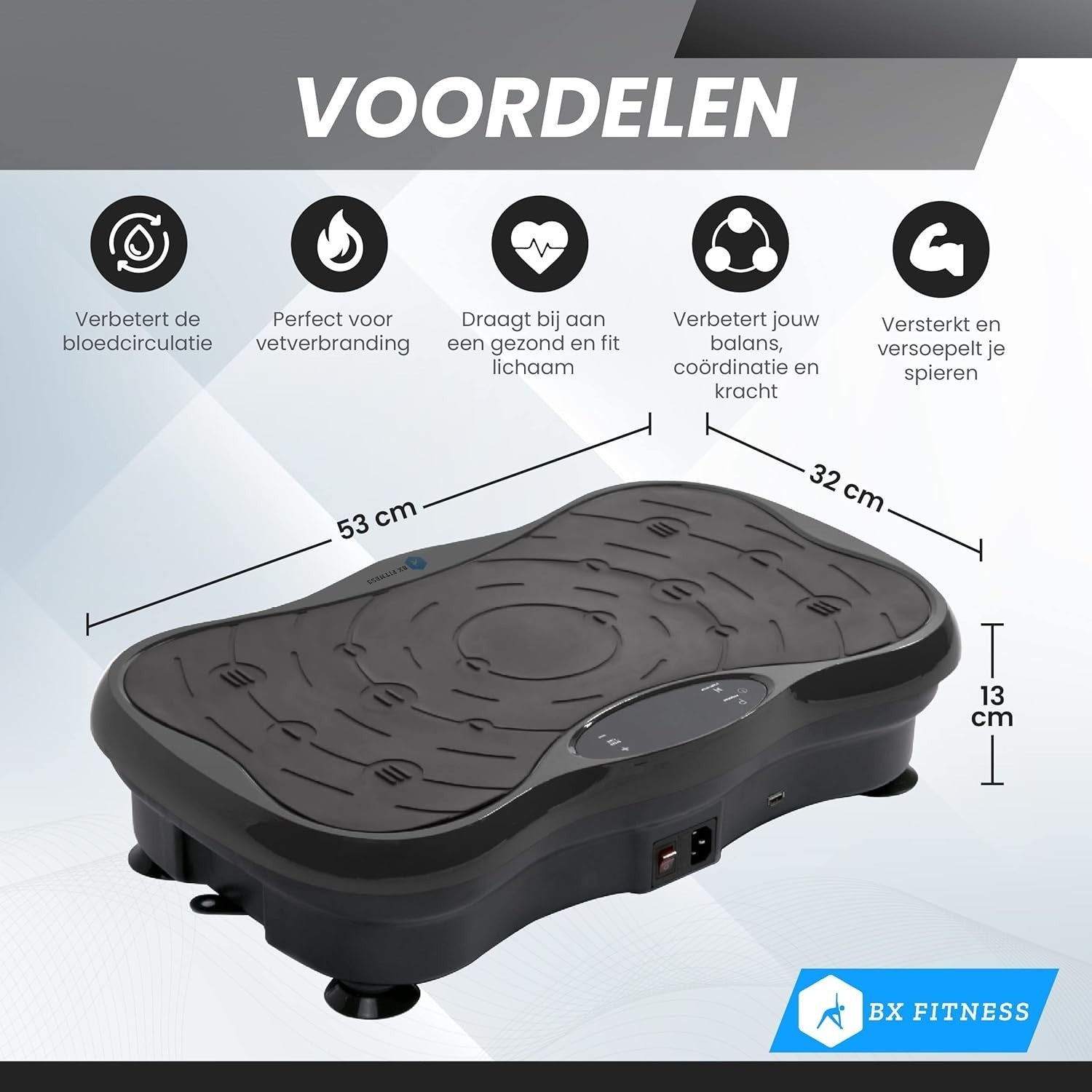 360° Vibration Plate Exercise Machine App Control LED Display 150kg
