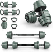 21kg 4-in-1 Adjustable Dumbbell Barbell Kettlebell Push Up Home Gym