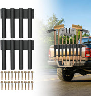 8-Hole Truck Shovel Holder 40.5x5x35.5cm Heavy-Duty Tool Rack Organizer