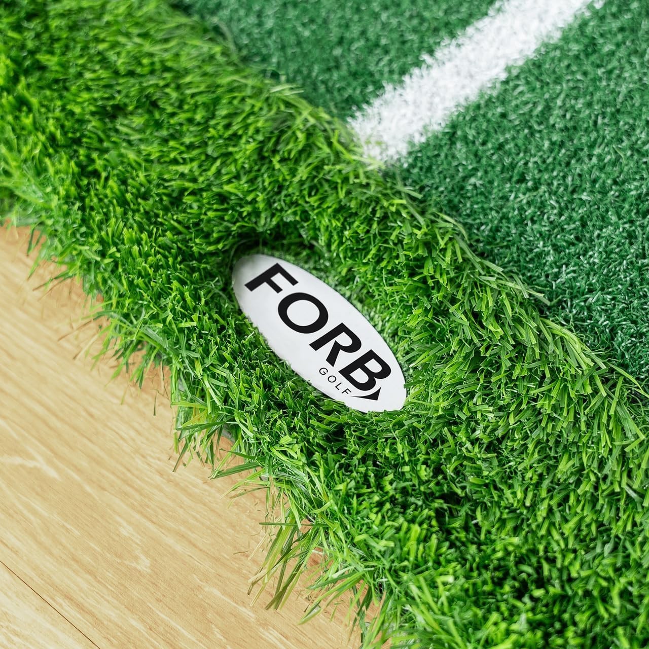 10ft Golf Putting Mat Indoor Training Aid Alignment Lines Dual Holes