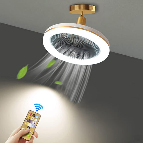 WRMING Smart Ceiling Fan 30W with Light, Grey, Dimmable, Remote, 3 Speeds