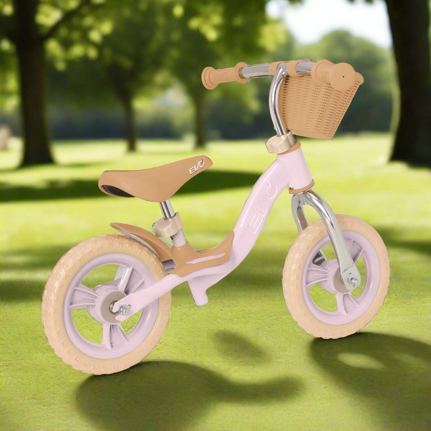 Kids Balance Bike 10 Inch Training Bicycle Adjustable Seat Pink Toddler