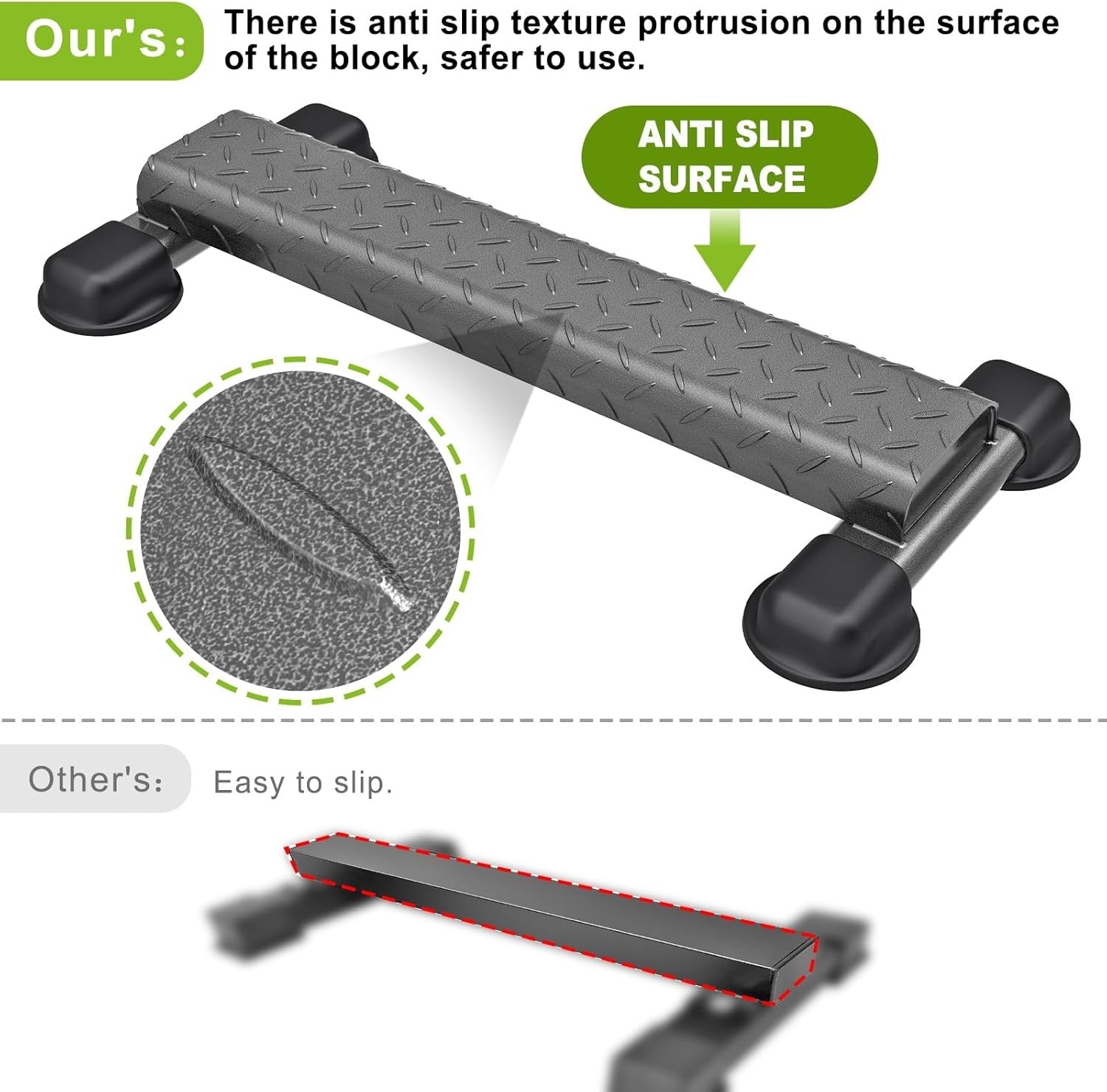 Calf Raise Block Steel Squat Wedge Non Slip Trainer 800lb
