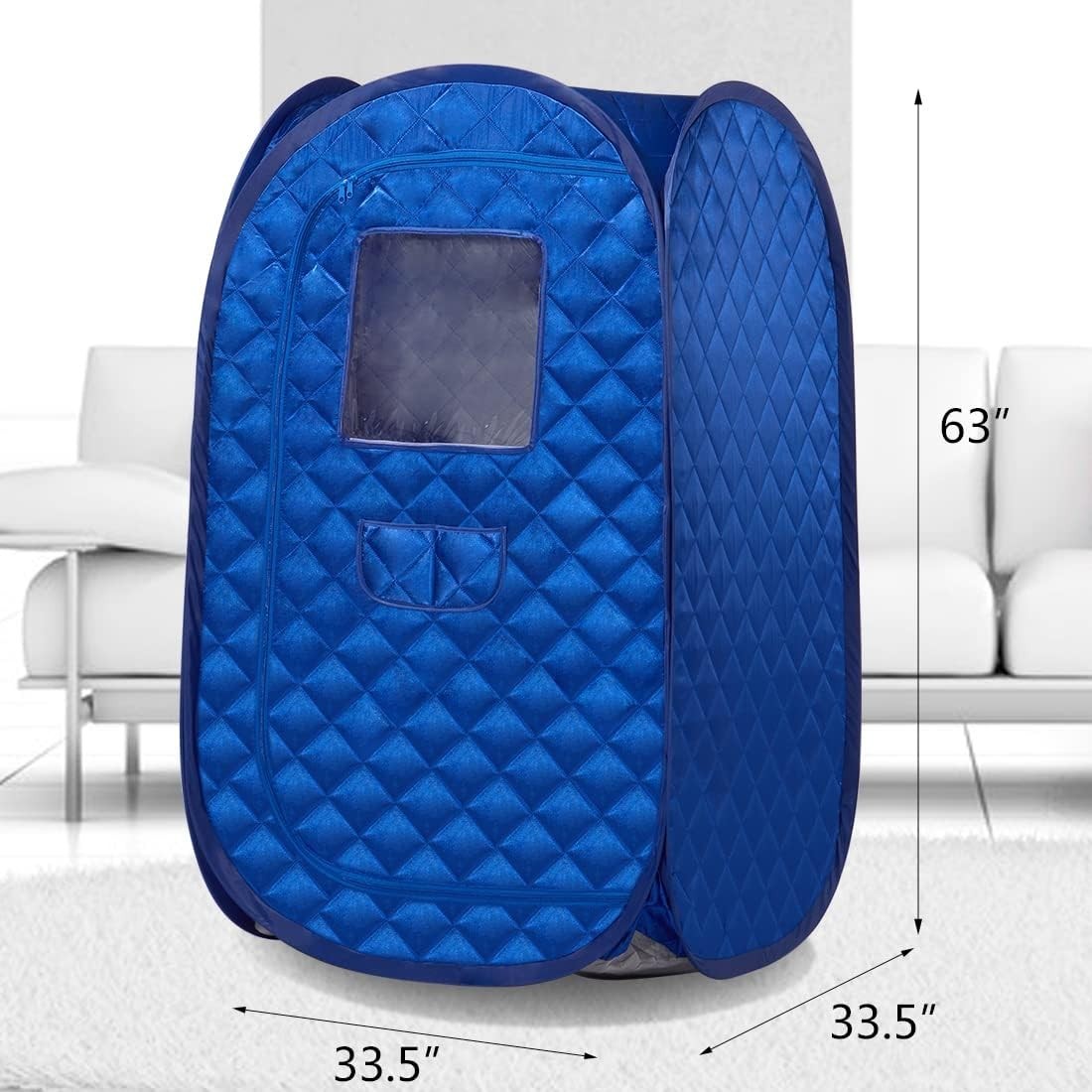 Portable Sauna Tent Foldable One Person Full Body Spa Detox Weight Loss Blue
